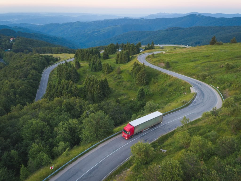 Tractor trailer driving in West Virginia before accident
