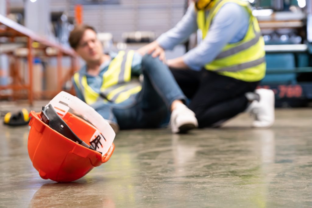 Man injured after slip and fall at work