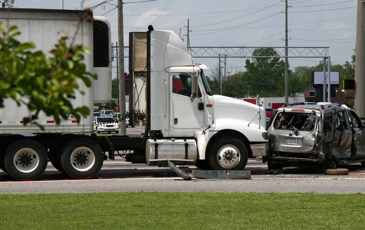 tractor trailer t-boned a van at a Beckley, West Virginia intersection.